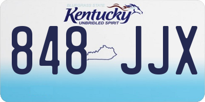 KY license plate 848JJX