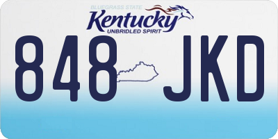 KY license plate 848JKD