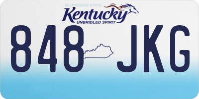 KY license plate 848JKG