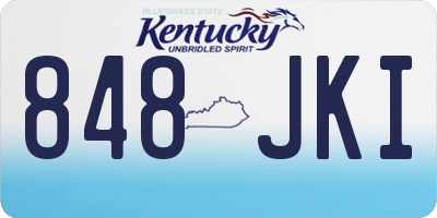 KY license plate 848JKI