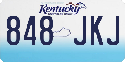 KY license plate 848JKJ
