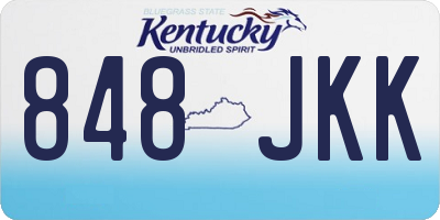 KY license plate 848JKK