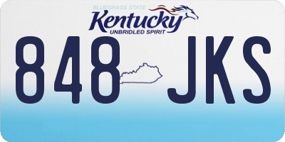 KY license plate 848JKS