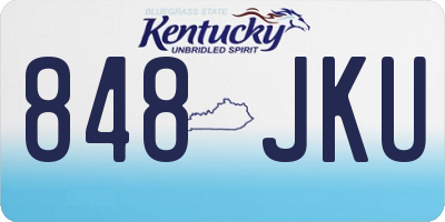 KY license plate 848JKU