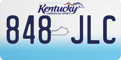 KY license plate 848JLC