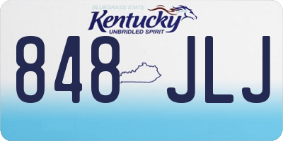 KY license plate 848JLJ