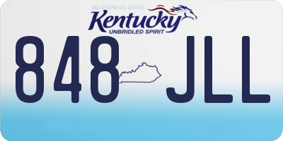 KY license plate 848JLL