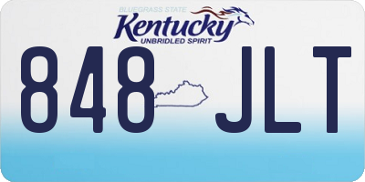 KY license plate 848JLT