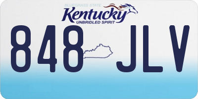 KY license plate 848JLV