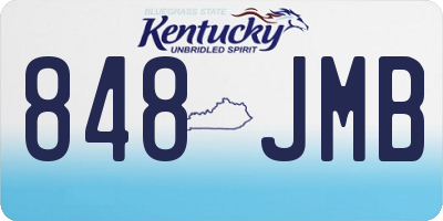 KY license plate 848JMB