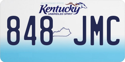 KY license plate 848JMC