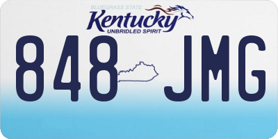 KY license plate 848JMG