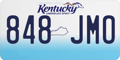 KY license plate 848JMO
