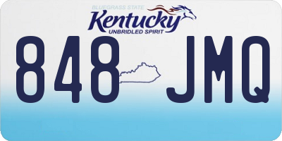 KY license plate 848JMQ