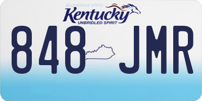 KY license plate 848JMR