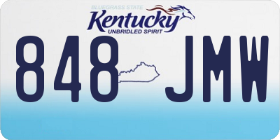 KY license plate 848JMW
