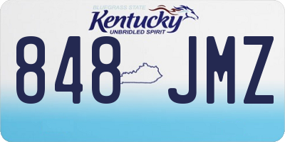 KY license plate 848JMZ