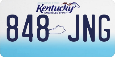 KY license plate 848JNG