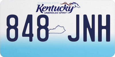 KY license plate 848JNH