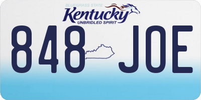 KY license plate 848JOE