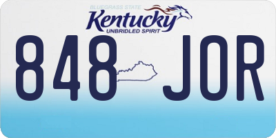 KY license plate 848JOR