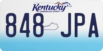 KY license plate 848JPA