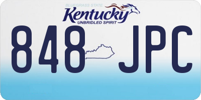 KY license plate 848JPC