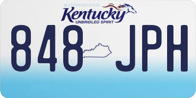 KY license plate 848JPH