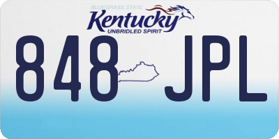 KY license plate 848JPL