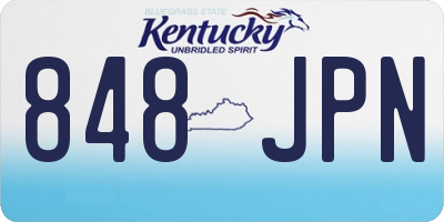 KY license plate 848JPN