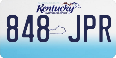 KY license plate 848JPR