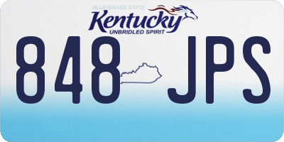 KY license plate 848JPS