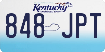 KY license plate 848JPT