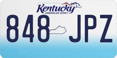 KY license plate 848JPZ