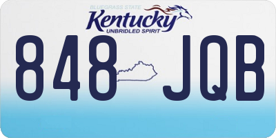 KY license plate 848JQB