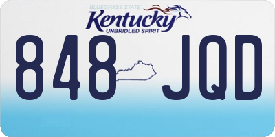 KY license plate 848JQD