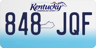 KY license plate 848JQF