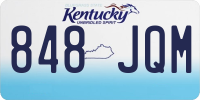 KY license plate 848JQM