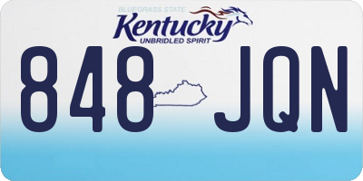 KY license plate 848JQN