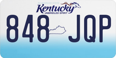 KY license plate 848JQP