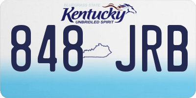 KY license plate 848JRB