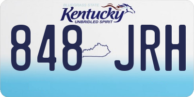 KY license plate 848JRH