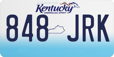 KY license plate 848JRK