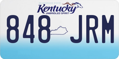 KY license plate 848JRM