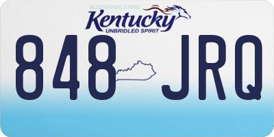 KY license plate 848JRQ