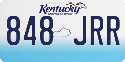 KY license plate 848JRR