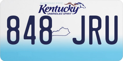 KY license plate 848JRU
