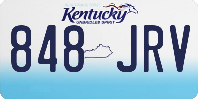 KY license plate 848JRV