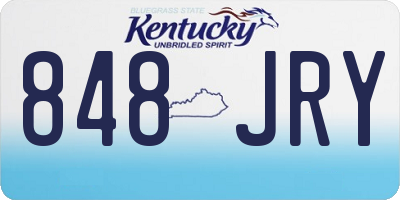 KY license plate 848JRY