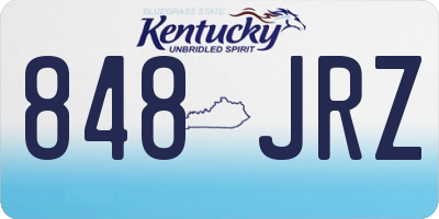KY license plate 848JRZ